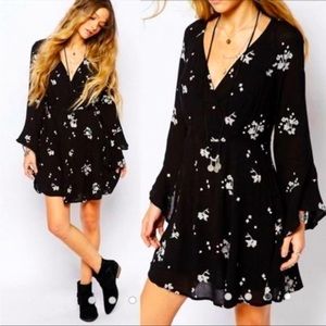 Free People Embroidered Bell-Sleeve Dress